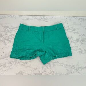 Ann Taylor Loft Shorts Women's Size 4 Green Floral Print Linen With Pockets​